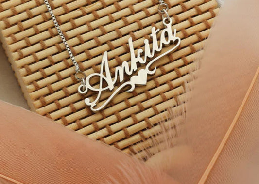 Bottom Heart Style Name Necklace