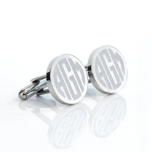 Engraved Round Name Cufflinks